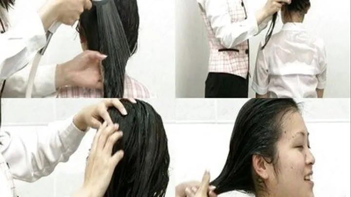 Employee Got Long Hair Showered By A Co-Worker! - sh-045 - Part 4 ( - AVI Format)