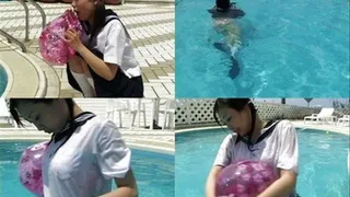 Schoolgirl Excitedly Swims After Class, She Forgot To Undress Her Uniform! - w-022 - Part 1 ( - AVI Format)