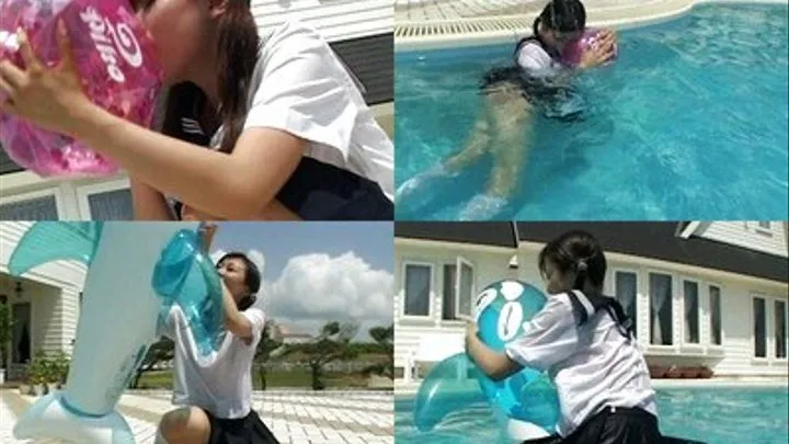 Schoolgirl Excitedly Swims After Class, She Forgot To Undress Her Uniform! - w-022 - Full version ( - AVI Format)