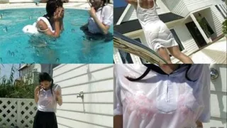 Schoolgirl & Step-Mom Went Swimming With Clothes On! - w-022 - Full version (Faster Download - )