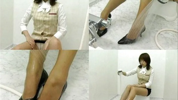 Employee Wets Herself Due To Hot Weather - w-030 - Part 1 ( - AVI Format)