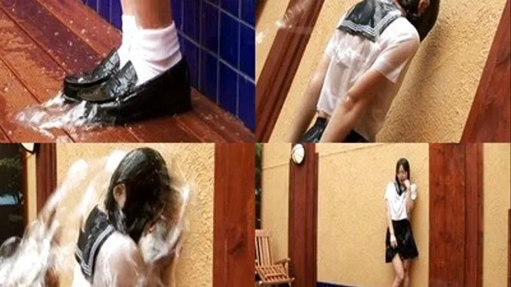 Weird Girl In School Uniform Gone All Wet!!! - w-032 - Part 4 ( - AVI Format)