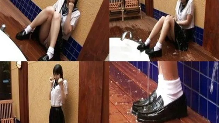 Weird Girl In School Uniform Gone All Wet!!! - w-032 - Part 3 ( - AVI Format)