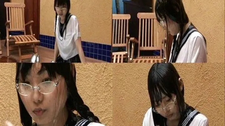 Weird Girl In School Uniform Gone All Wet!!! - w-032 - Part 1 ( - AVI Format)