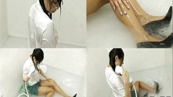 Clothed Nerdy Employee Bathes As She Gets Home - w-031 - Part 2 (Faster Download - )