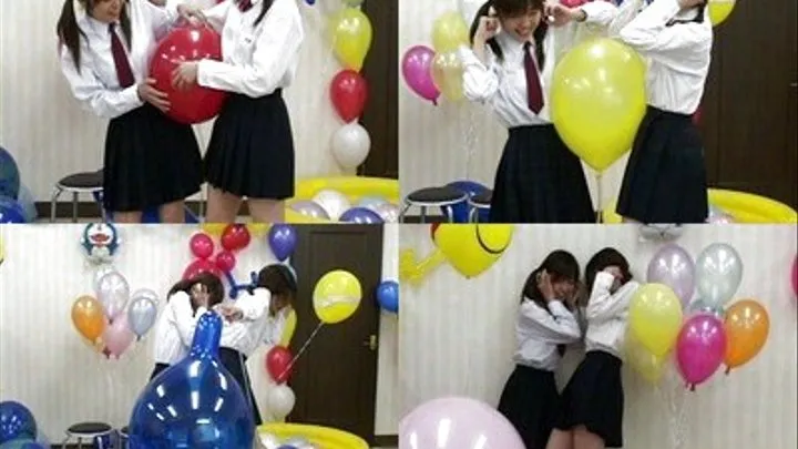 Naughty Schoolgirls Balloon Popping Homework! - Full version ( - AVI Format)