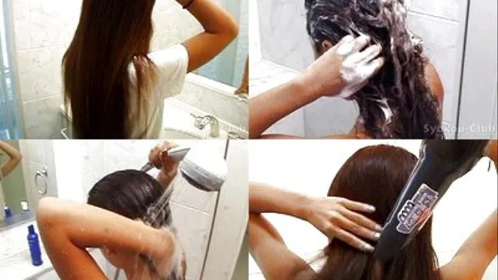 Giving Sexy Long Hair A Shower - Full version ( - AVI Format)