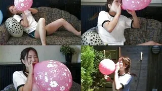 OUTDOOR BALLOON POPPING! - Part 2 ( - AVI Format)