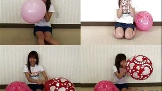 Petite Girl Got LOTS Of Air To Blow Balloons! - Part 2 (Faster Download - )