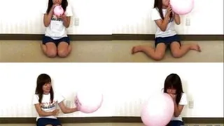 Petite Girl Got LOTS Of Air To Blow Balloons! - Part 1 (Faster Download - )