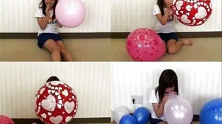 Petite Girl Got LOTS Of Air To Blow Balloons! - Full version ( - AVI Format)