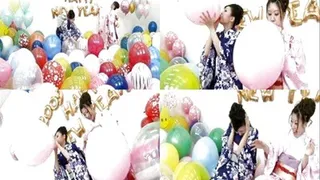 Celebrating New Year With Loud BALLOON POPPING! - Full version ( - AVI Format)