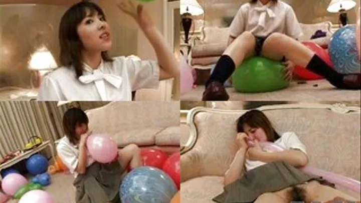 SCHOOLGIRL'S HORNINESS OVER BALLOONS!!! - Full version (Faster Download - )