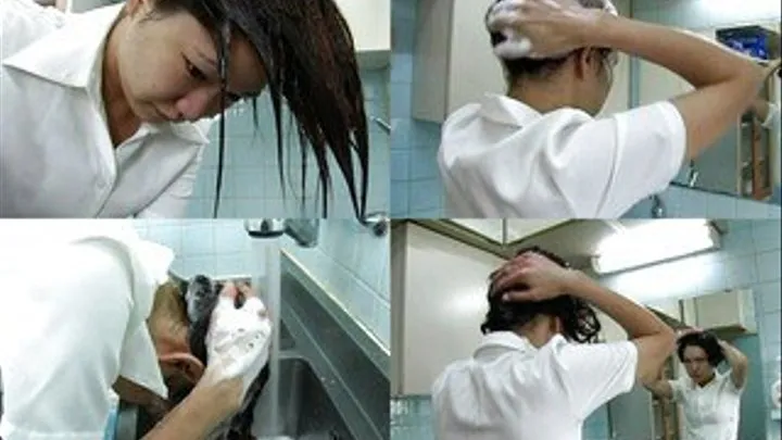 Quick Hair Washing And Drying In The Locker Room - Part 2 (Faster Download - )