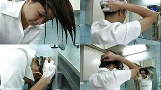 Quick Hair Washing And Drying In The Locker Room - Part 2 (Faster Download - )