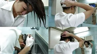 Quick Hair Washing And Drying In The Locker Room - Part 2 ( - AVI Format)