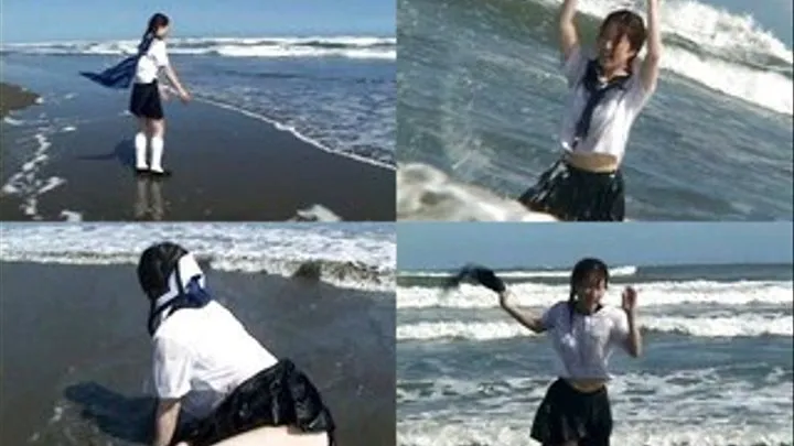 Schoolgirl in Uniform Dips In The Beach - WET07 - Full version (Faster Download - )