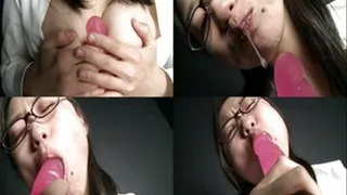 Sucking and Giving A Dildo a Titty Fuck - DILDO02 - Part 2 (Faster Download - )