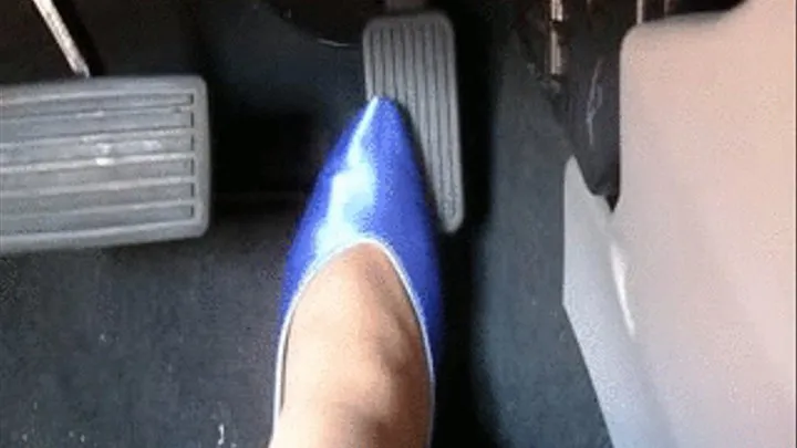 Driving Civic in Purple Pumps