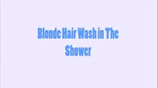 Blonde Hair Wash in The Shower