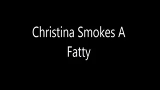 Christina Smokes A Fatty