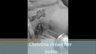 Christina Rinses Her Pussy