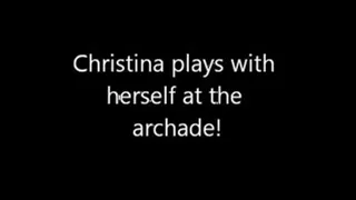 Christina Plays at the Arcade