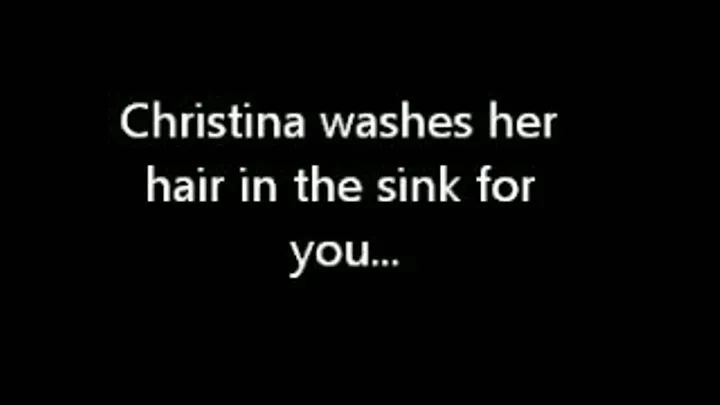 Christina washes her hair in the sink (email)