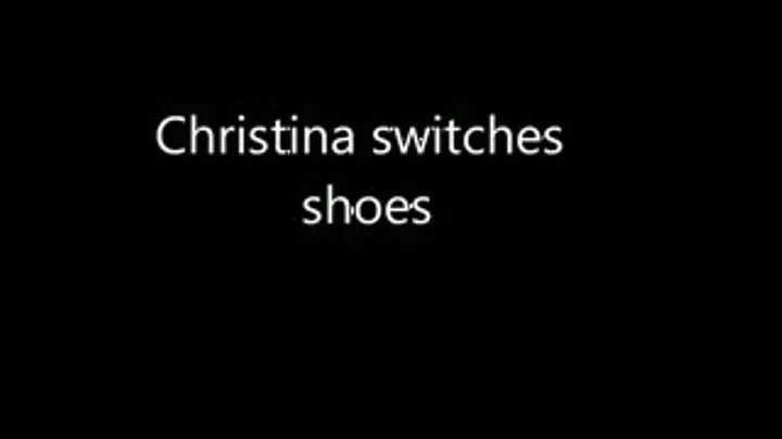 Christina switches shoes