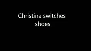 Christina switches shoes