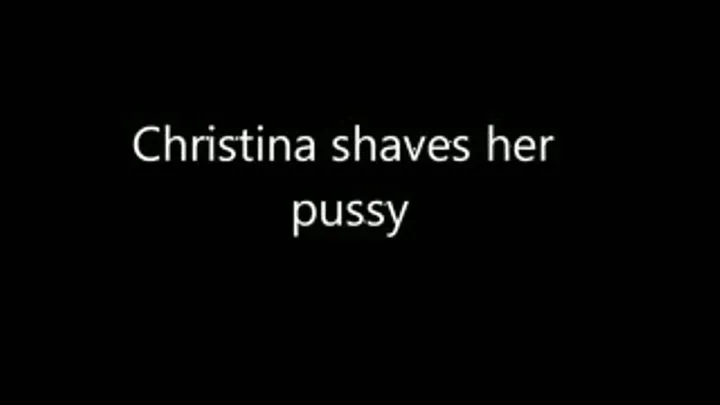 Christina shaves her pussy 2