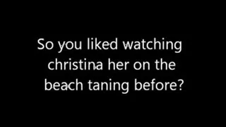 Christina on the beach