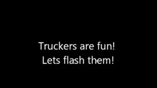 Christina Flashes Truckers