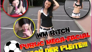 WorldCup Bitch - Public Mega-Facial after the Flop!!!