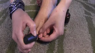 Toenail Polish Removal and Repaint