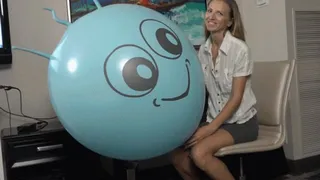 Alina Blows Up a Giant Alien Figurine Balloon