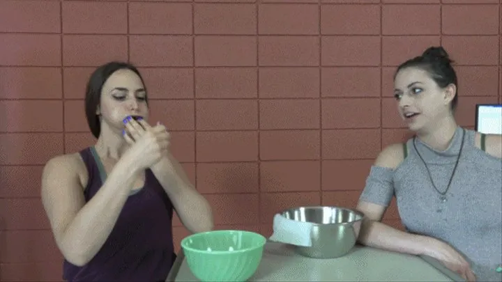 Indica and Karly Test Their Cheek Capacity With Grapes