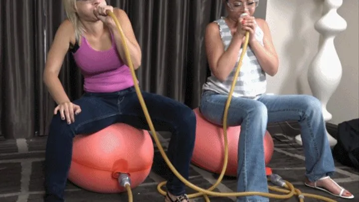 Nadia and Nyssa's Hot Water Bottle Blowing Contest