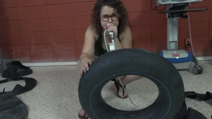 Bailey Blows a Tire Inner Tube - Part 1