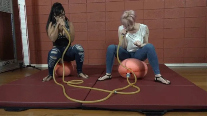 Sahrye and Zonah Challenge Each Other to a Hot Water Bottle Blowing Contest