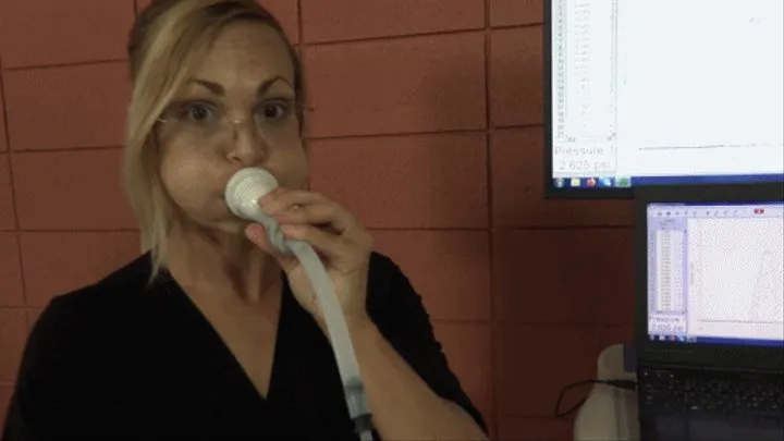 Jenny Tests Her Blowing Pressure Again