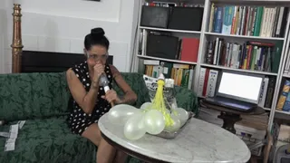 Stefania Blows a "Bunch-O-Balloons" Simultaneously - Trial 2