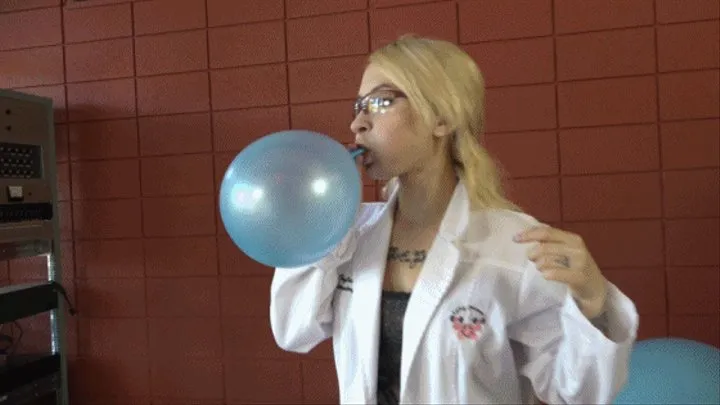 Sandra Blows an Assortment of Balloons