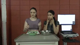 Kitty and Luci Test Their Cheek Capacity With Grapes