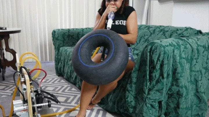 Sahrye Blows a Tire Inner Tube