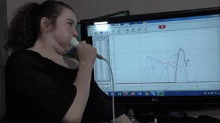 Mia Tests Her Blowing Pressure