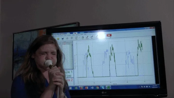 Misty Tests Her Blowing Pressure