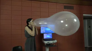 Cassandra Blows a Qualatex 24" Balloon to Bursting