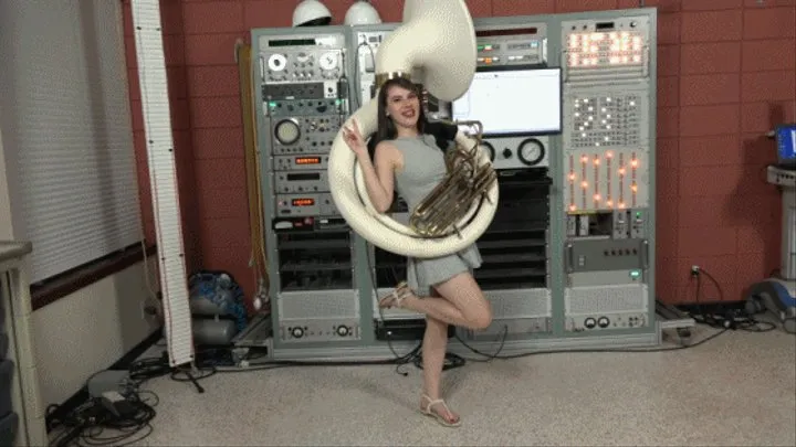 Ziva Tries Out the Sousaphone