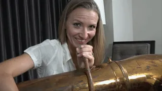 Alina Practices to Annoy Her Neighbors by Blowing Her Tuba!